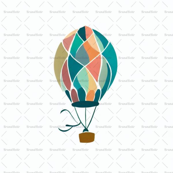 Verspielter Heißluftballon